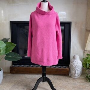 Free People Cowl Neck Sweater Pink Slouchy Knit Pullover Size XS
